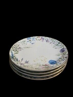 *NWOT Williams Sonoma Floral Meadow Wreath Salad Plates Set Of 4